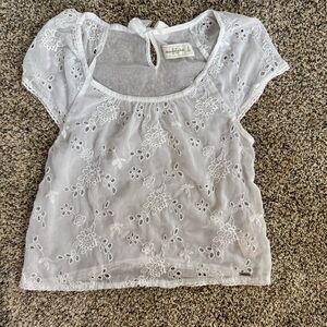 Abercrombie & Fitch White Embroidered Blouse